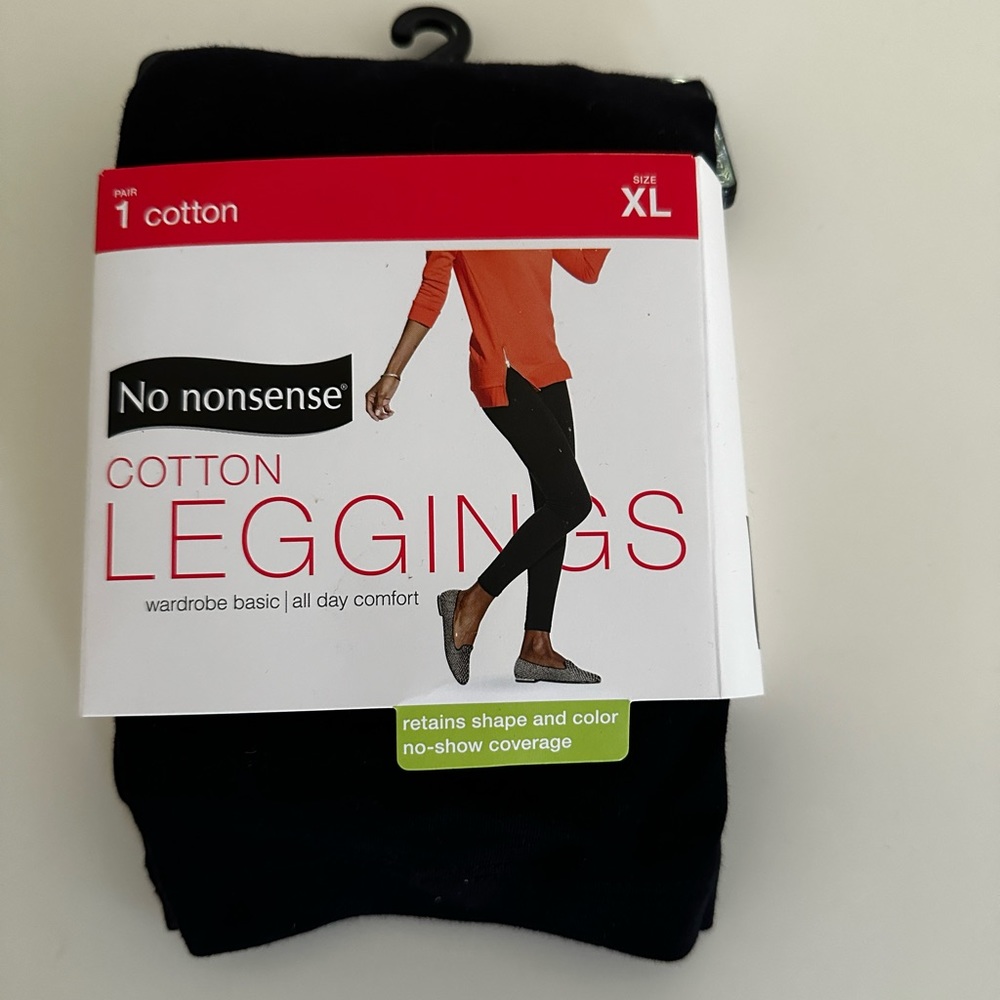 *NWT* No Nonsense Cotton Leggings | Black | Size XL